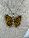Real Butterfly Necklace & Earrings Encased in Resin (Clearance)