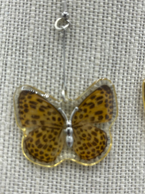 Real Butterfly Necklace & Earrings Encased in Resin (Clearance)