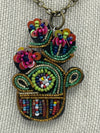 Beautiful Handmade Native Pendent w/ Cactus Earrings (Clearance)