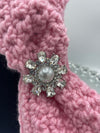 Pink Hand Crocheted Blingy Headband