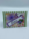 Butterfly Card w/Green Floral Earrings