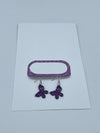 Purple & Lavender Card w/ Purple Butterfly Earrings