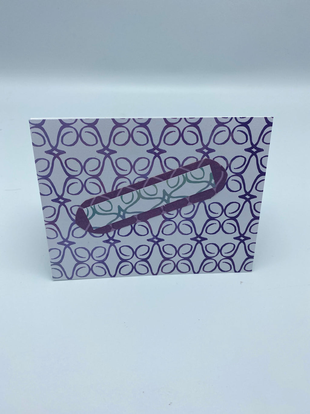 Purple & Lavender Card W/Green Butterfly Earrings
