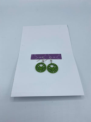 Purple & Lavender Card W/Green Butterfly Earrings