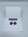 Purple Card w/Purple Floral Earrings