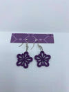 Purple Card w/Purple Floral Earrings