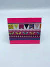 Pink Sparkle Butterfly Card w/ Pink Earrings