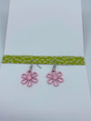 Pink Sparkle Butterfly Card w/ Pink Earrings