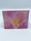 Pink & Yellow Watercolor Card w/Yellow Butterfly Earrings