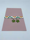 Pink & Green Popsicle Card w/ Green Butterfly Star Earrings