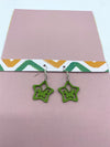 Pink & Green Popsicle Card w/ Green Butterfly Star Earrings