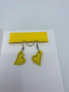 Green & Yellow Butterfly Card w/Yellow Heart Earrings