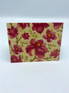 Pink & Yellow Floral Card w/Red Floral Earrings