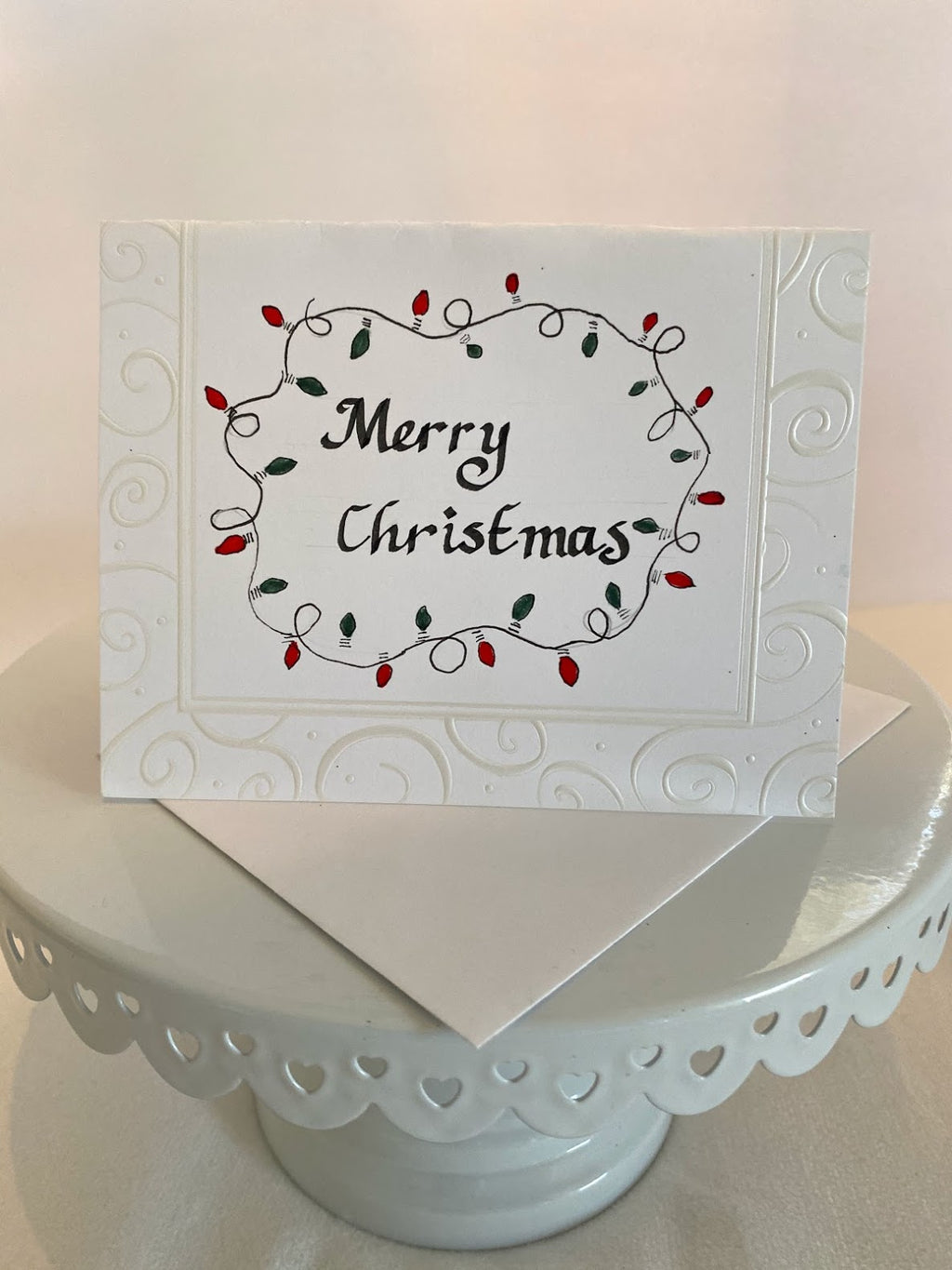 Merry Christmas String of Lights Artwork Card