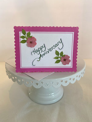 Pink "Happy Anniversary" Card