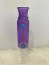 Three Piece Purple Vase Glassware Set w/ Jeweled Embellishments...