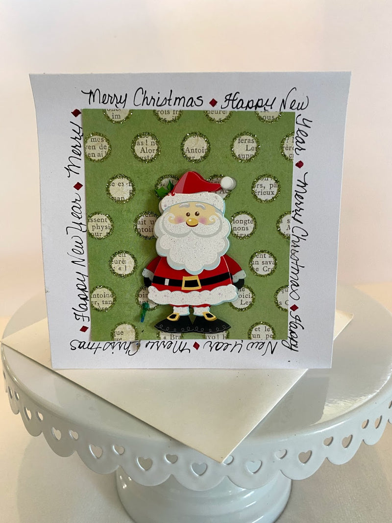 Green Santa Card