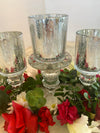 Three Piece Candle Glassware Set w/Floral Candle Ring