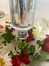 Three Piece Candle Glassware Set w/Floral Candle Ring