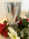 Three Piece Candle Glassware Set w/Floral Candle Ring