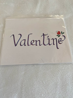 Italic "Valentine" Artwork Card