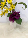 Purple & Yellow Floral Arrangement w/Greenery