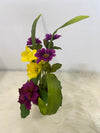 Purple & Yellow Floral Arrangement w/Greenery