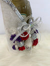 Handmade Wine Bottle Wrap w/ Rhinestones & Floral Embellishment...