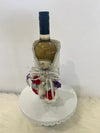 Handmade Wine Bottle Wrap w/ Rhinestones & Floral Embellishment...