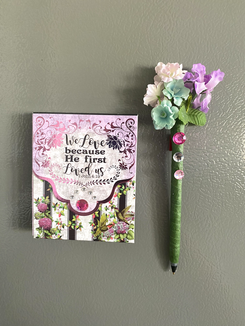 We Love Because He First Loved Us Notepad with pen