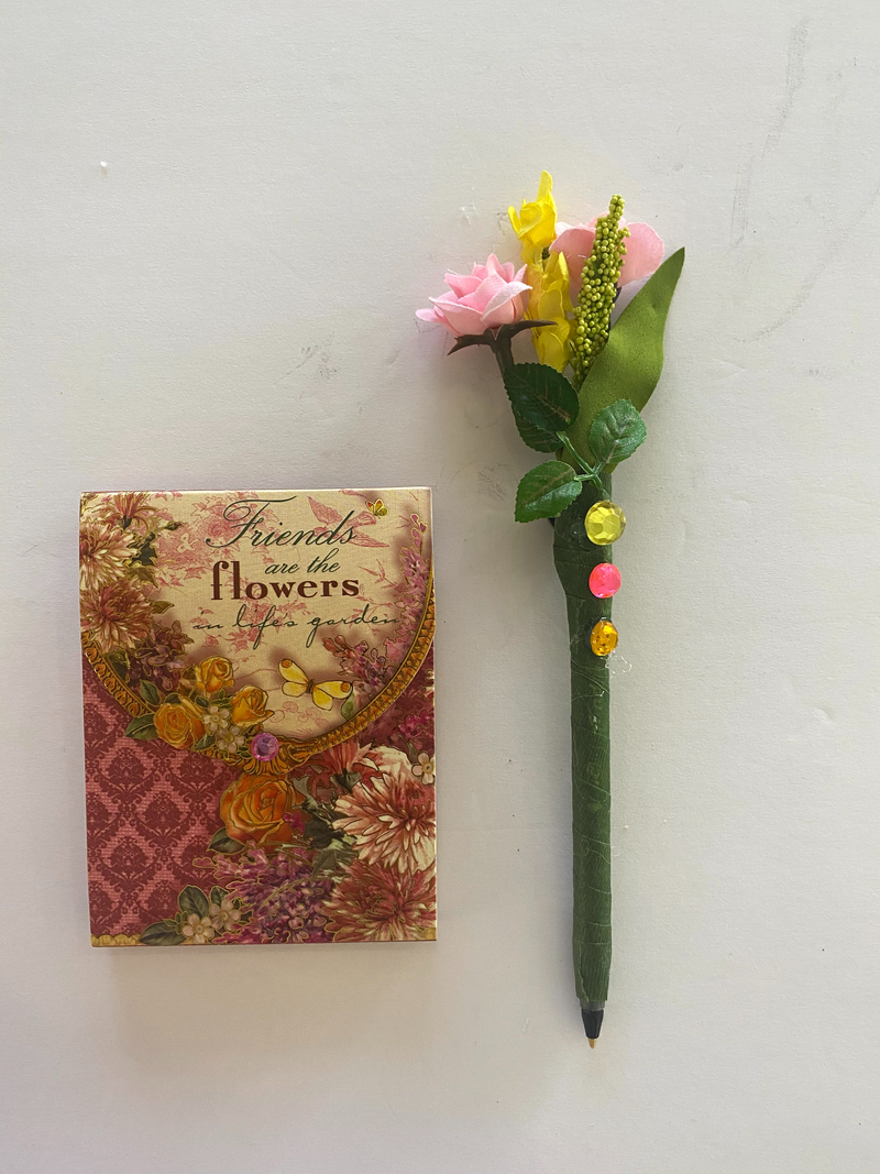 Friends are the Flowers in Life's Garden Notepad W/Magnetic Pen