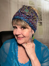 Hand Crocheted Headband w/ Rhinestone Embellishment