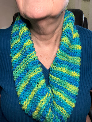 Hand Knitted Infinity Scarf & Hand Crocheted Beanie