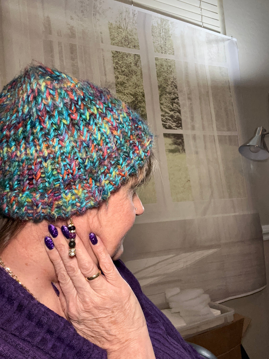 Multi-Colored Loom Generated Beanie