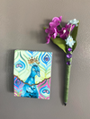 Peacock Notepad W/Magnetic Pen