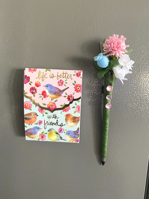 Life is Better w/ Friends Notepad W/Magnetic Pen